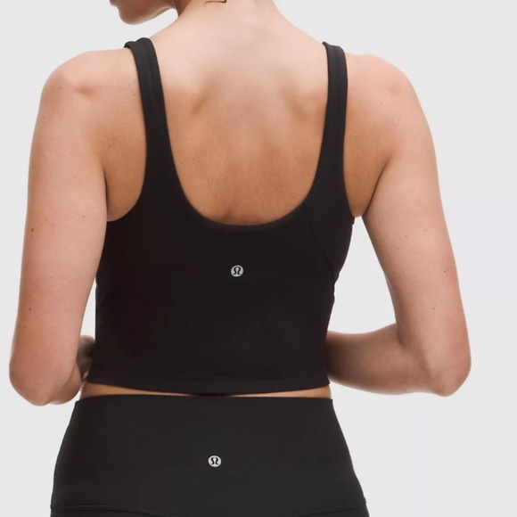 lululemon athletica Tops - Lululemon Black Align Cropped Tank Top – Size 8 (No Pads)